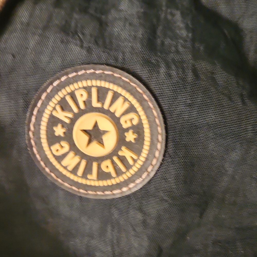 Kipling Dark Green Nylon Mini Drawstring Backpack… - image 2